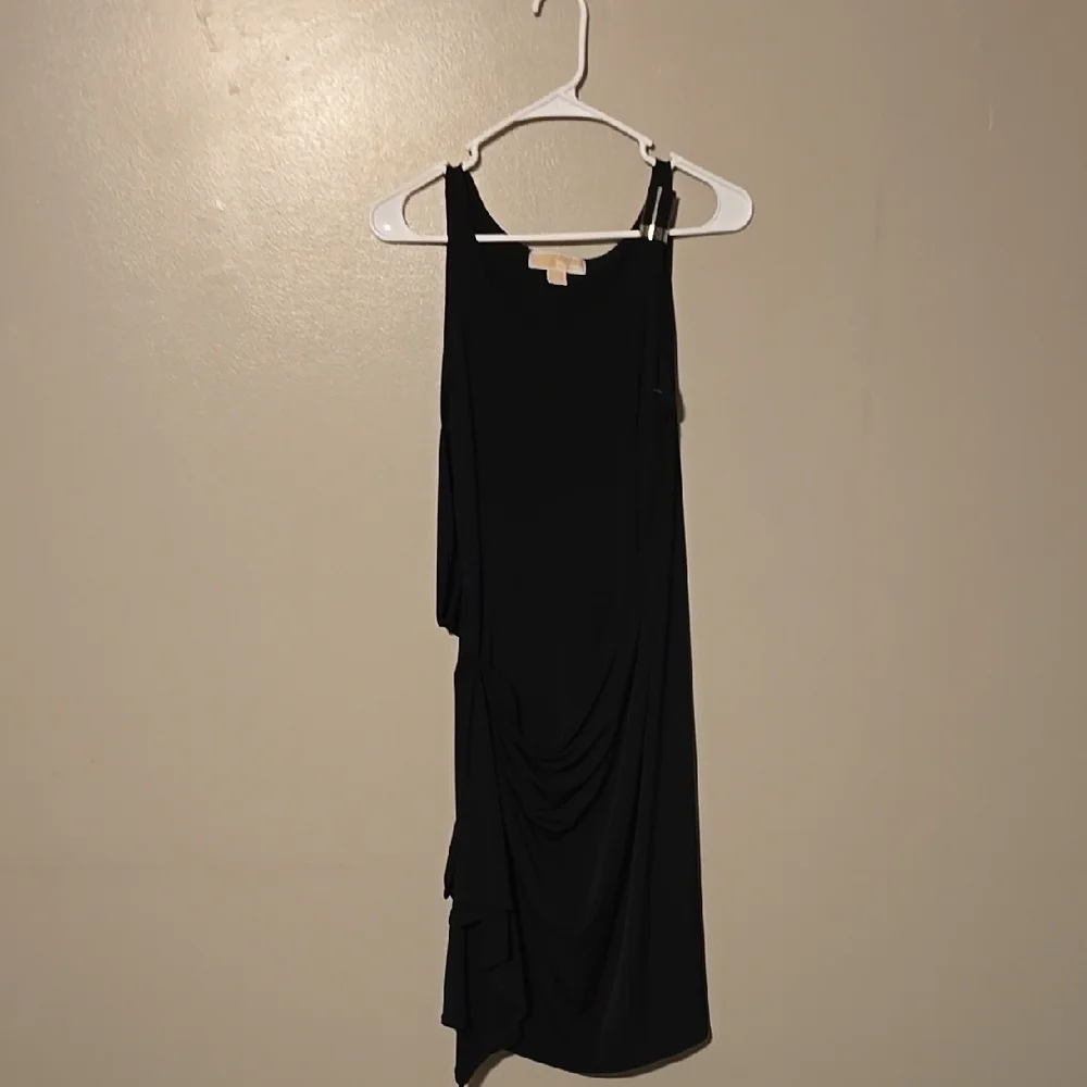Michael Kors Sleeveless Wraped Midi Dress Black Womens‎ Size Small